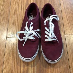 Burgundy vans size 6.0 good condition